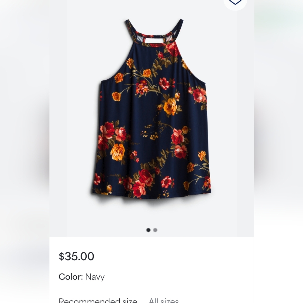 NWOT nine britton sz M halter floral
